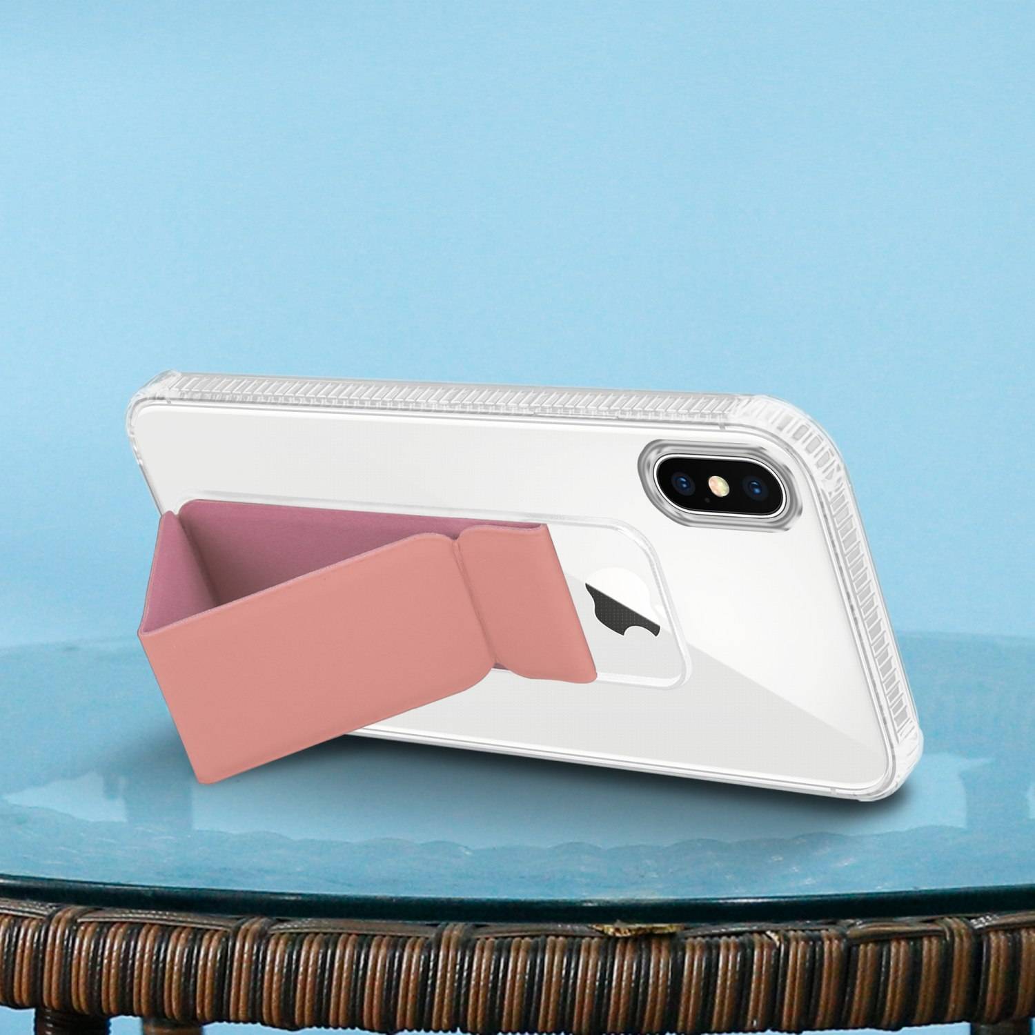 Cadorabo Schutzhülle für Apple iPhone XS MAX Hülle in Rosa Etui TPU Silikon Case Cover Standfunktion