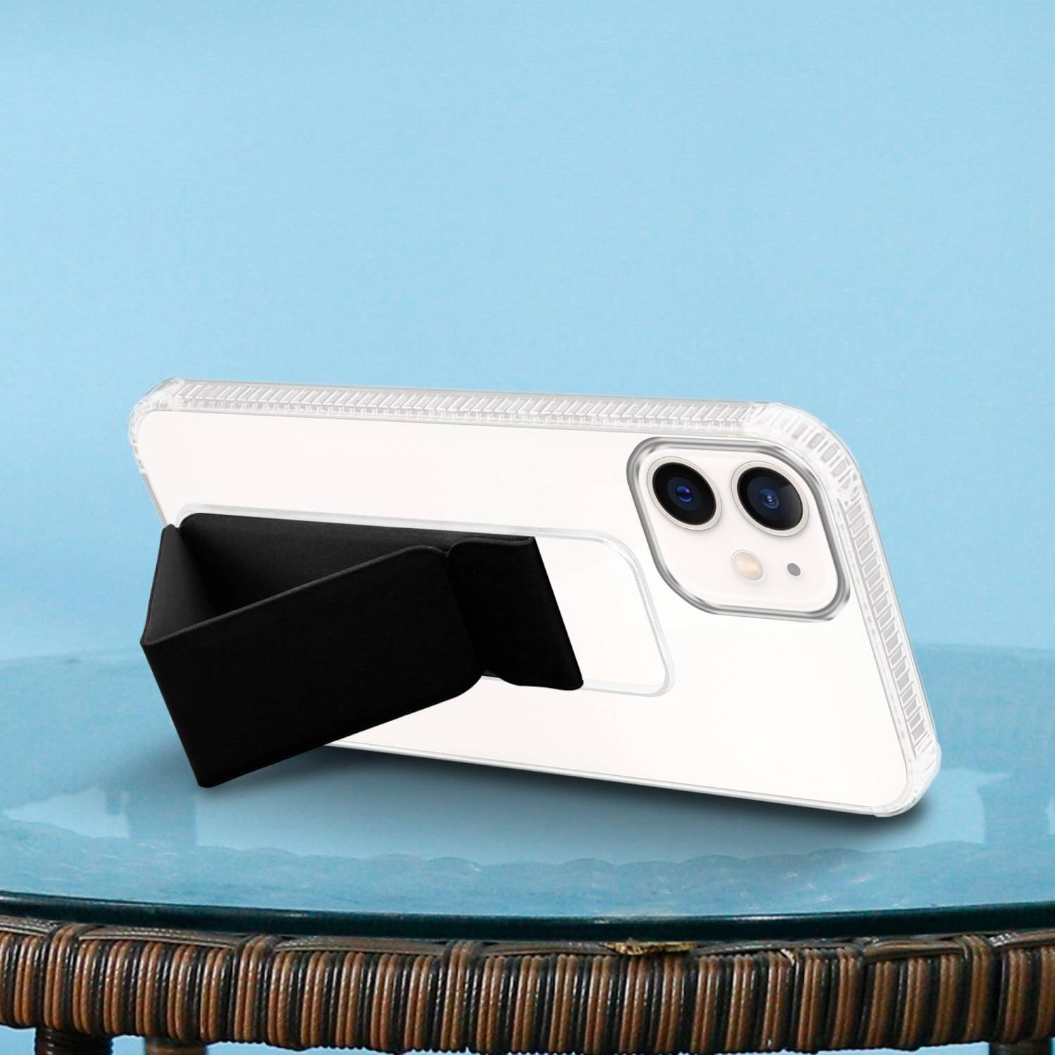Cadorabo Schutzhülle für Apple iPhone 11 Hülle in Schwarz Etui TPU Silikon Case Cover Standfunktion