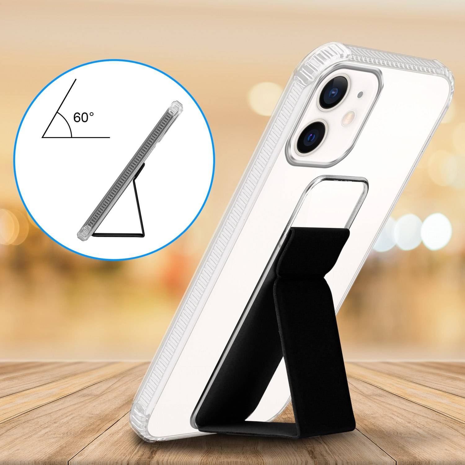 Cadorabo Schutzhülle für Apple iPhone 11 Hülle in Schwarz Etui TPU Silikon Case Cover Standfunktion