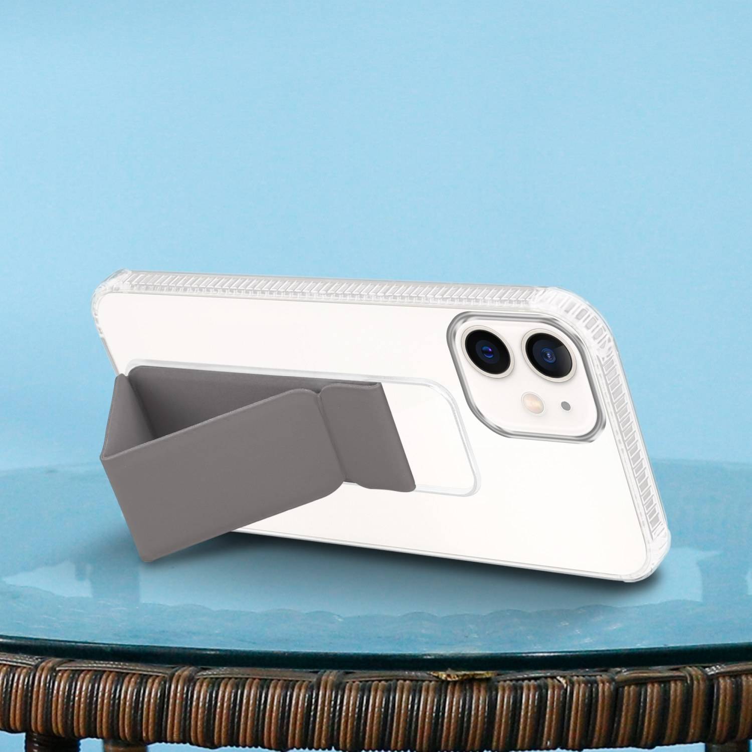 Cadorabo Schutzhülle für Apple iPhone 11 Hülle in Grau Etui TPU Silikon Case Cover Standfunktion