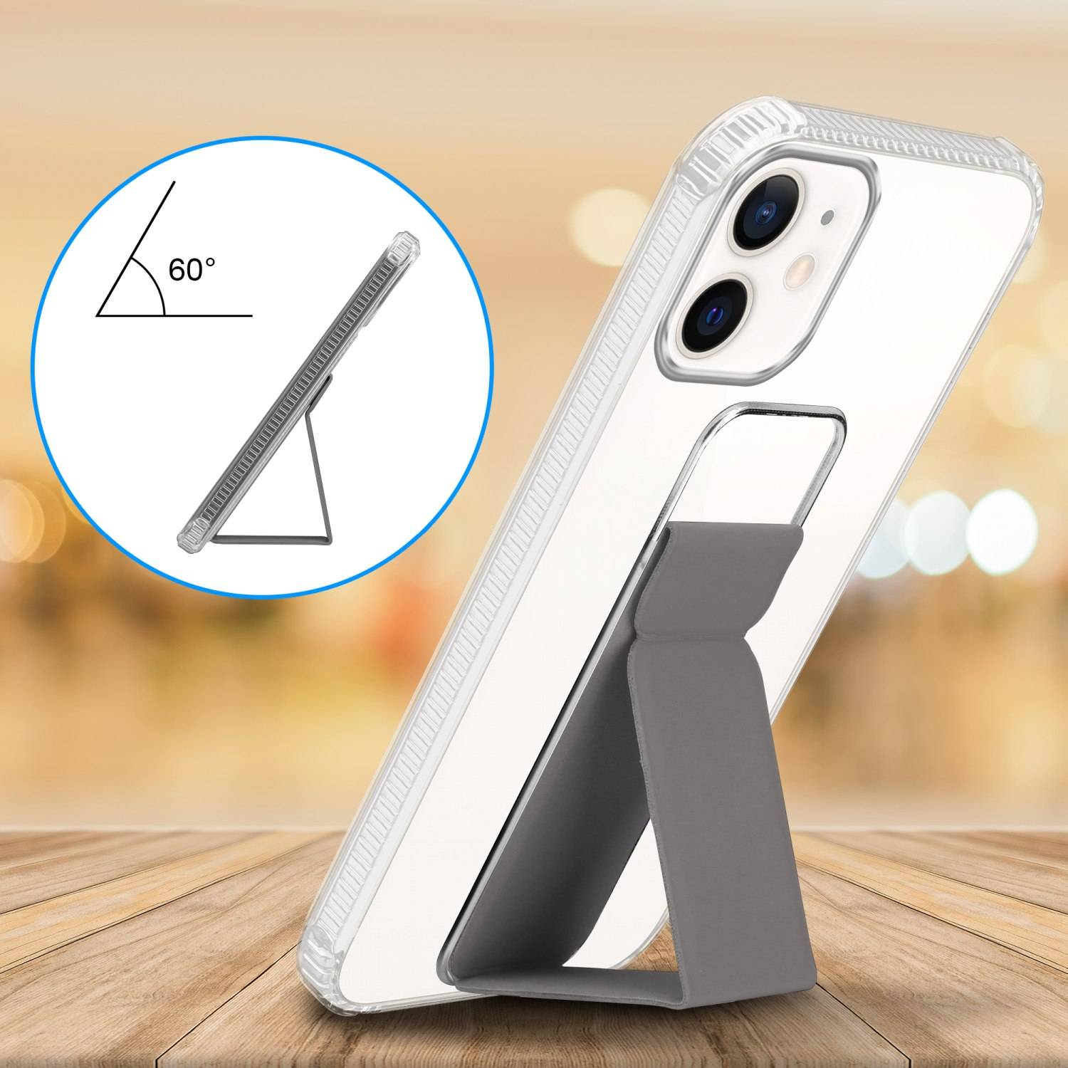 Cadorabo Schutzhülle für Apple iPhone 11 Hülle in Grau Etui TPU Silikon Case Cover Standfunktion