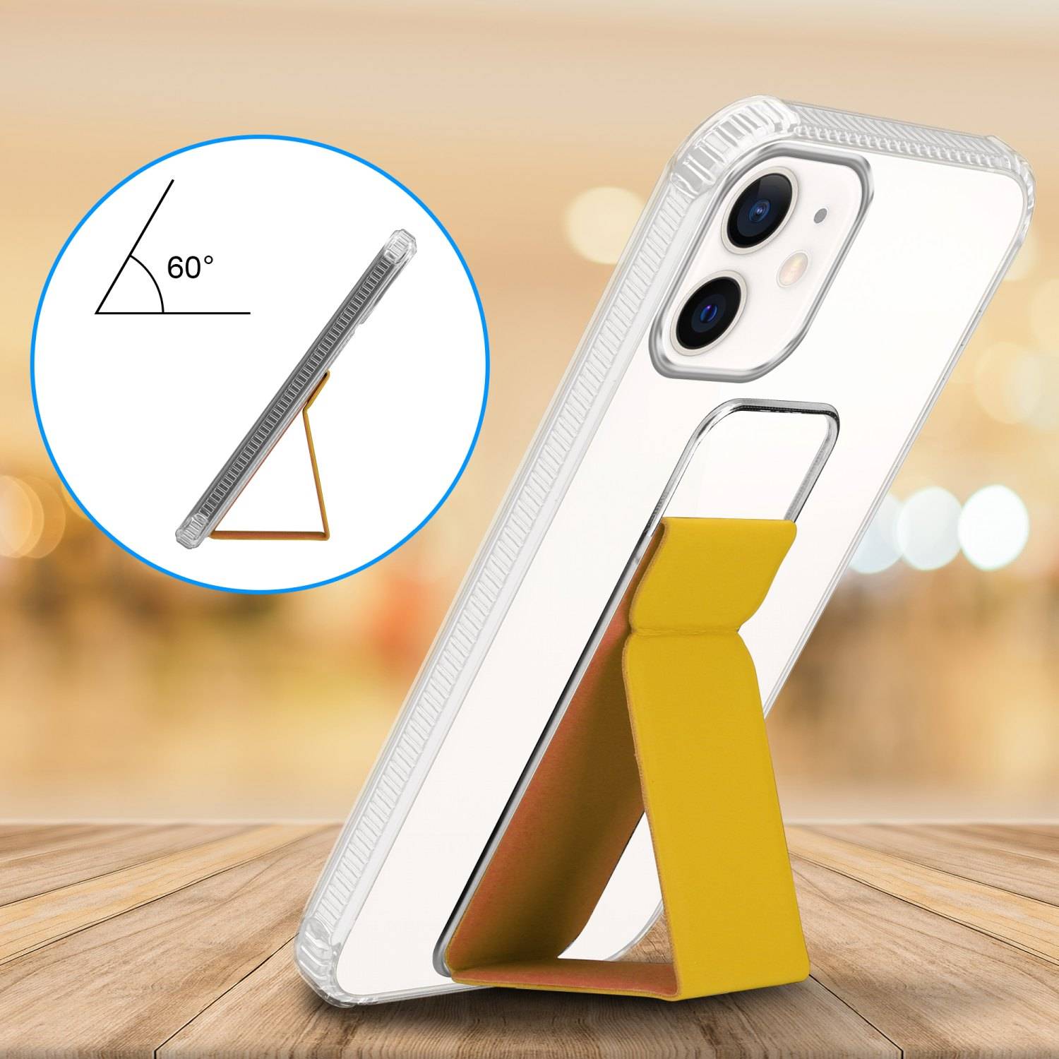 Cadorabo Schutzhülle für Apple iPhone 11 Hülle in Gelb Etui TPU Silikon Case Cover Standfunktion