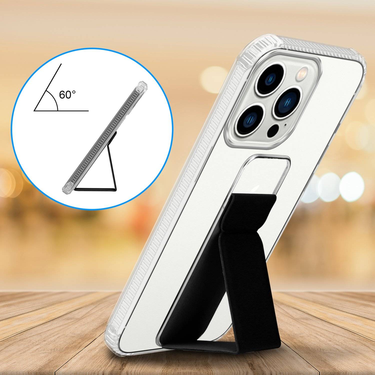 Cadorabo Schutzhülle für Apple iPhone 11 PRO MAX Hülle in Schwarz Etui TPU Silikon Case Cover Standfunktion