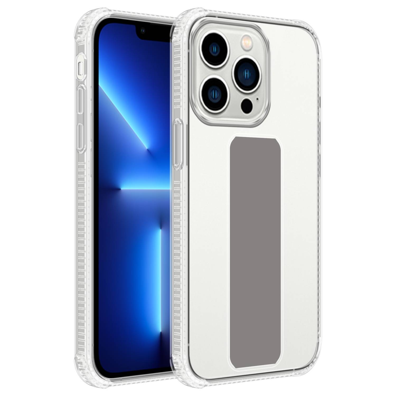 Cadorabo Schutzhülle für Apple iPhone 11 PRO MAX Hülle in Grau Etui TPU Silikon Case Cover Standfunktion