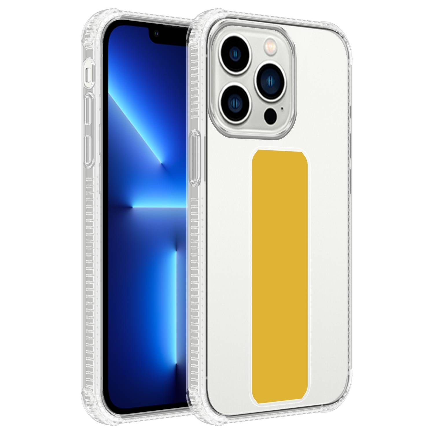 Cadorabo Schutzhülle für Apple iPhone 12 / 12 PRO Hülle in Gelb Etui TPU Silikon Case Cover Standfunktion