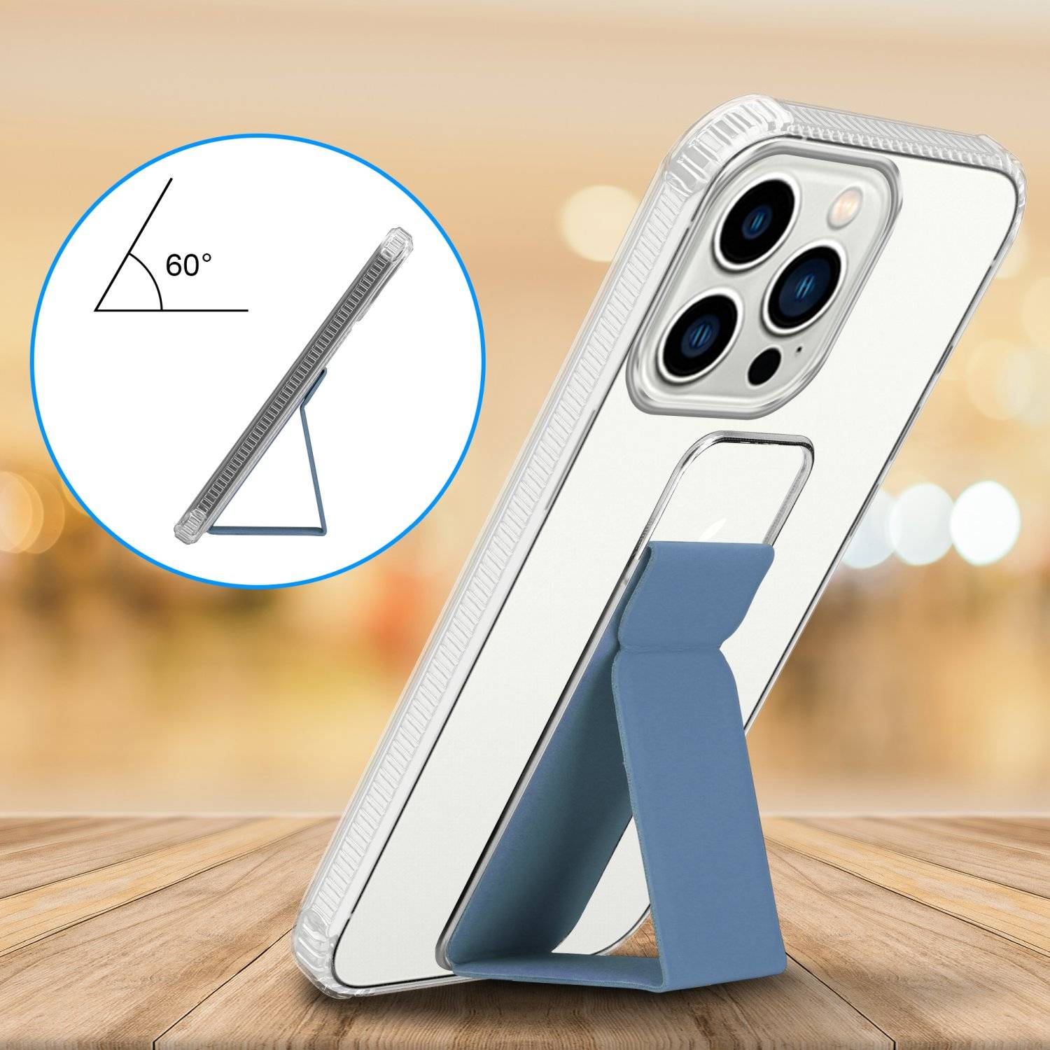 Cadorabo Schutzhülle für Apple iPhone 12 / 12 PRO Hülle in Blau Etui TPU Silikon Case Cover Standfunktion