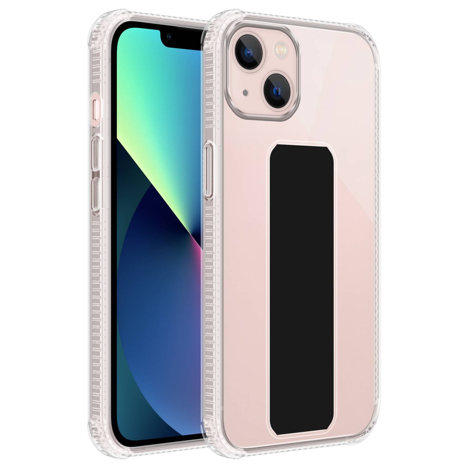 Cadorabo Schutzhülle für Apple iPhone 13 Hülle in Schwarz Etui TPU Silikon Case Cover Standfunktion