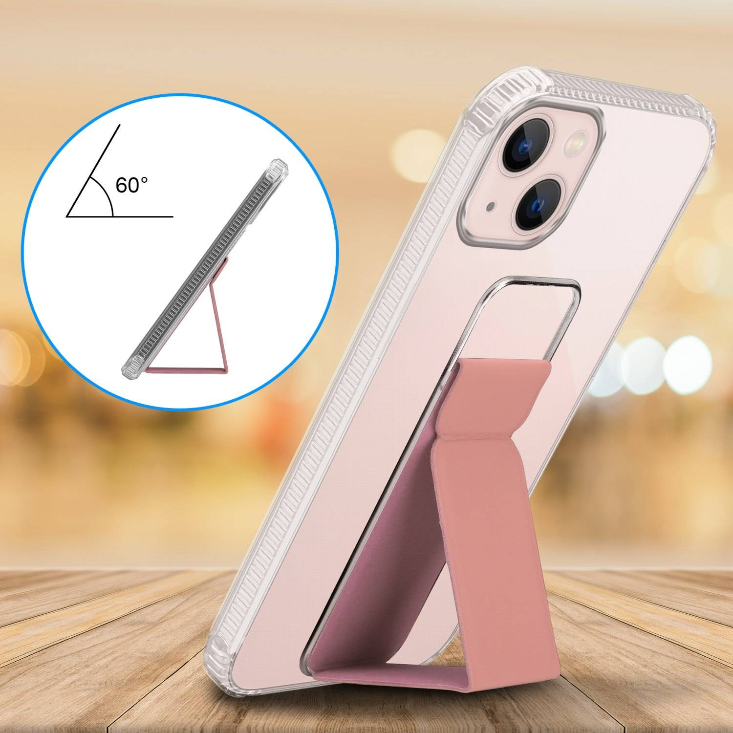 Cadorabo Schutzhülle für Apple iPhone 13 Hülle in Rosa Etui TPU Silikon Case Cover Standfunktion