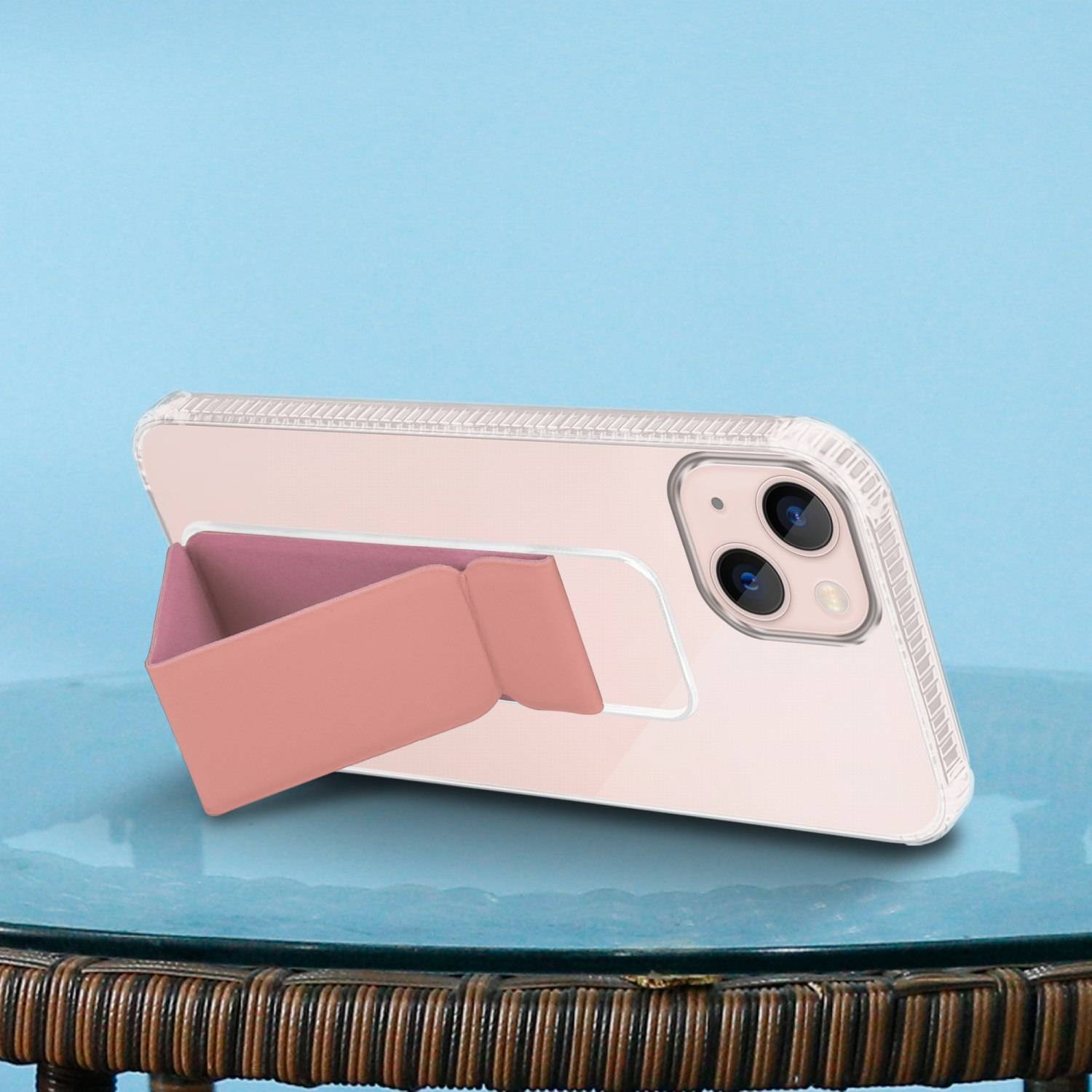 Cadorabo Schutzhülle für Apple iPhone 13 Hülle in Rosa Etui TPU Silikon Case Cover Standfunktion