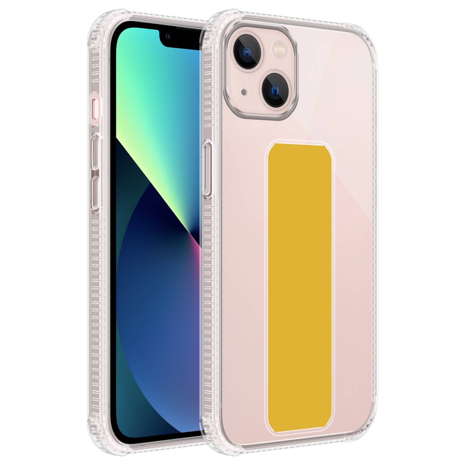 Cadorabo Schutzhülle für Apple iPhone 13 Hülle in Gelb Etui TPU Silikon Case Cover Standfunktion