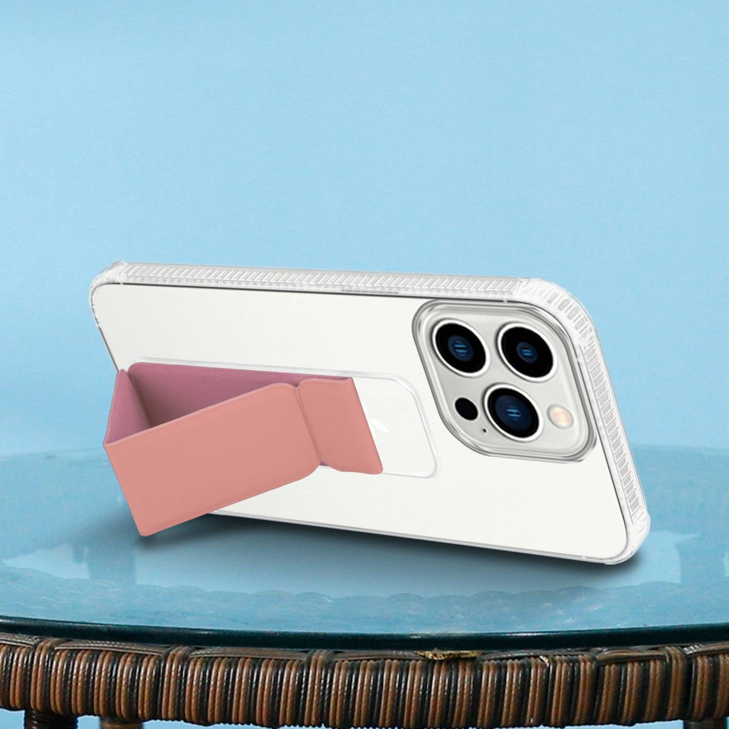 Cadorabo Schutzhülle für Apple iPhone 13 PRO Hülle in Rosa Etui TPU Silikon Case Cover Standfunktion
