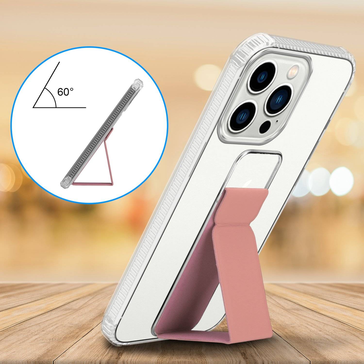 Cadorabo Schutzhülle für Apple iPhone 13 PRO MAX Hülle in Rosa Etui TPU Silikon Case Cover Standfunktion