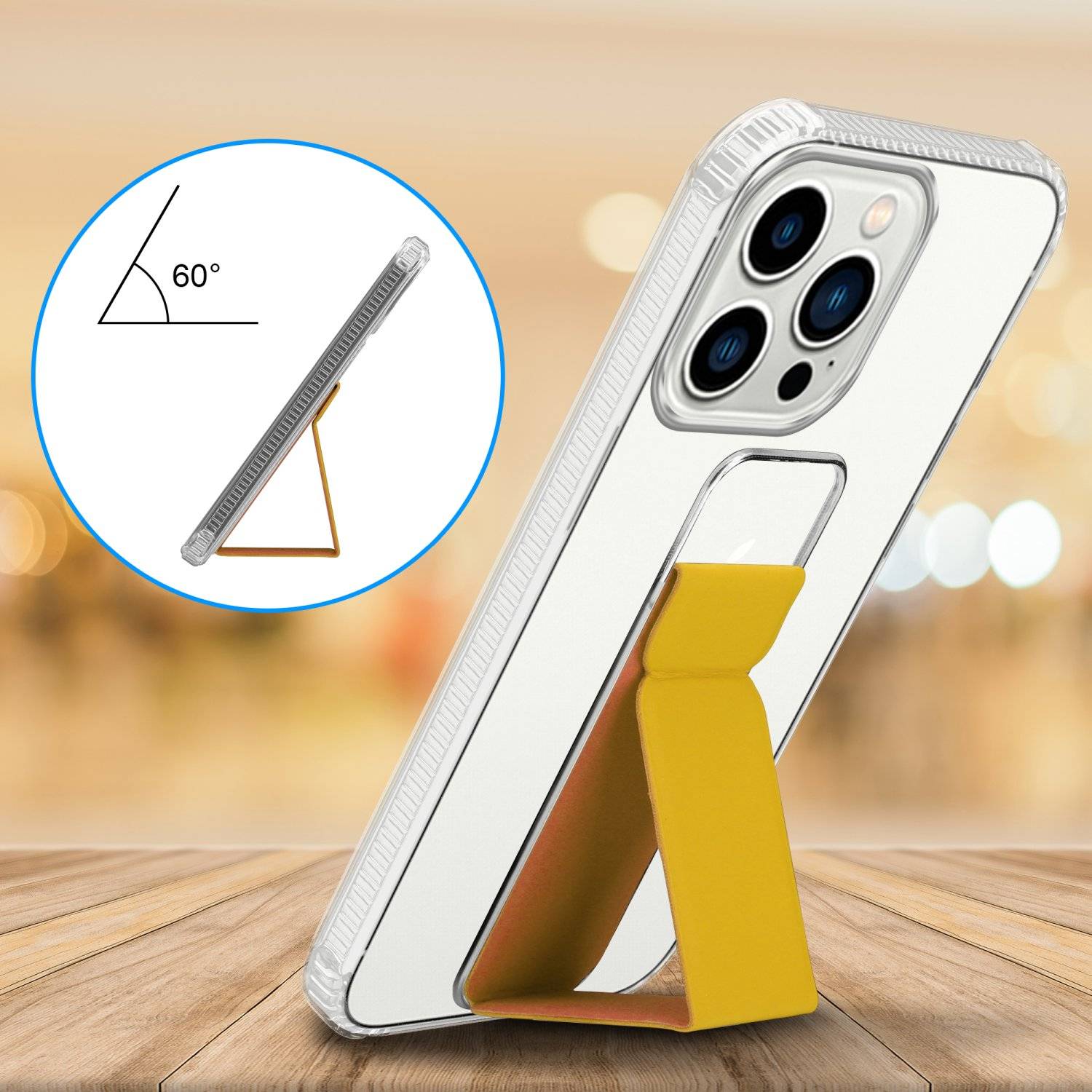 Cadorabo Schutzhülle für Apple iPhone 13 PRO MAX Hülle in Gelb Etui TPU Silikon Case Cover Standfunktion