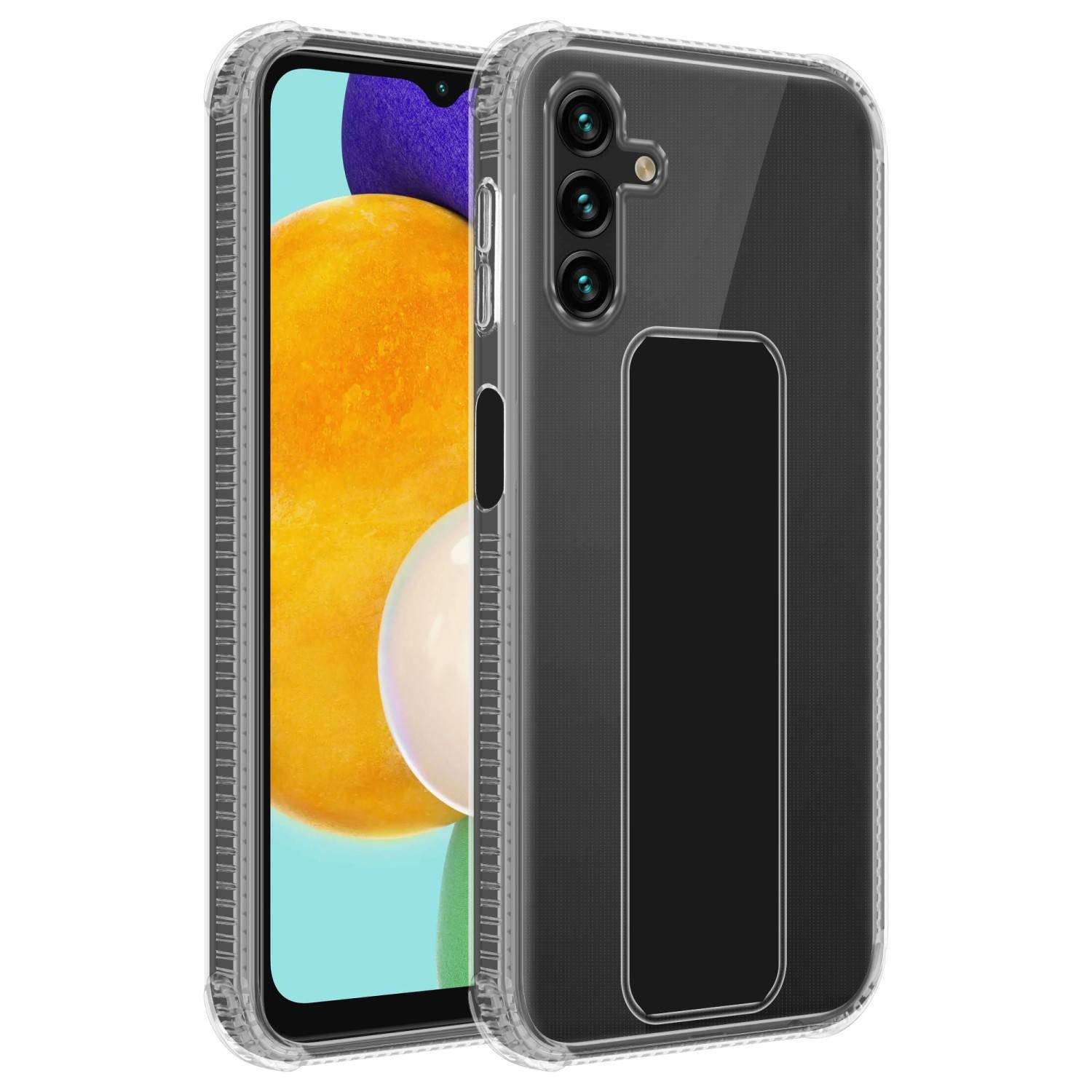 Cadorabo Schutzhülle für Samsung Galaxy A13 5G Hülle in Schwarz Etui TPU Silikon Case Cover Standfunktion