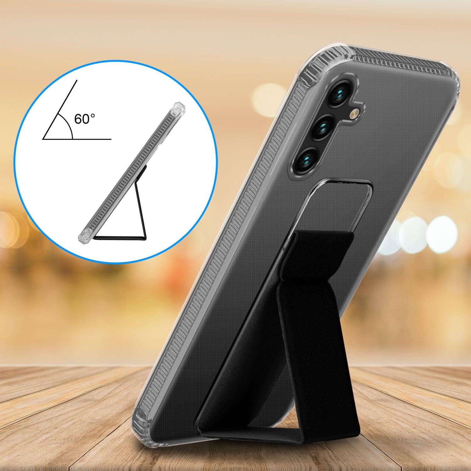 Cadorabo Schutzhülle für Samsung Galaxy A13 5G Hülle in Schwarz Etui TPU Silikon Case Cover Standfunktion