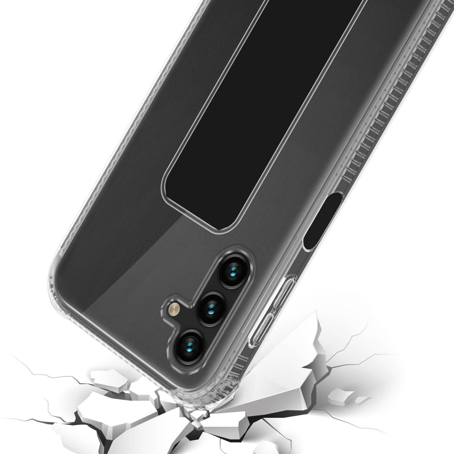 Cadorabo Schutzhülle für Samsung Galaxy A13 5G Hülle in Schwarz Etui TPU Silikon Case Cover Standfunktion
