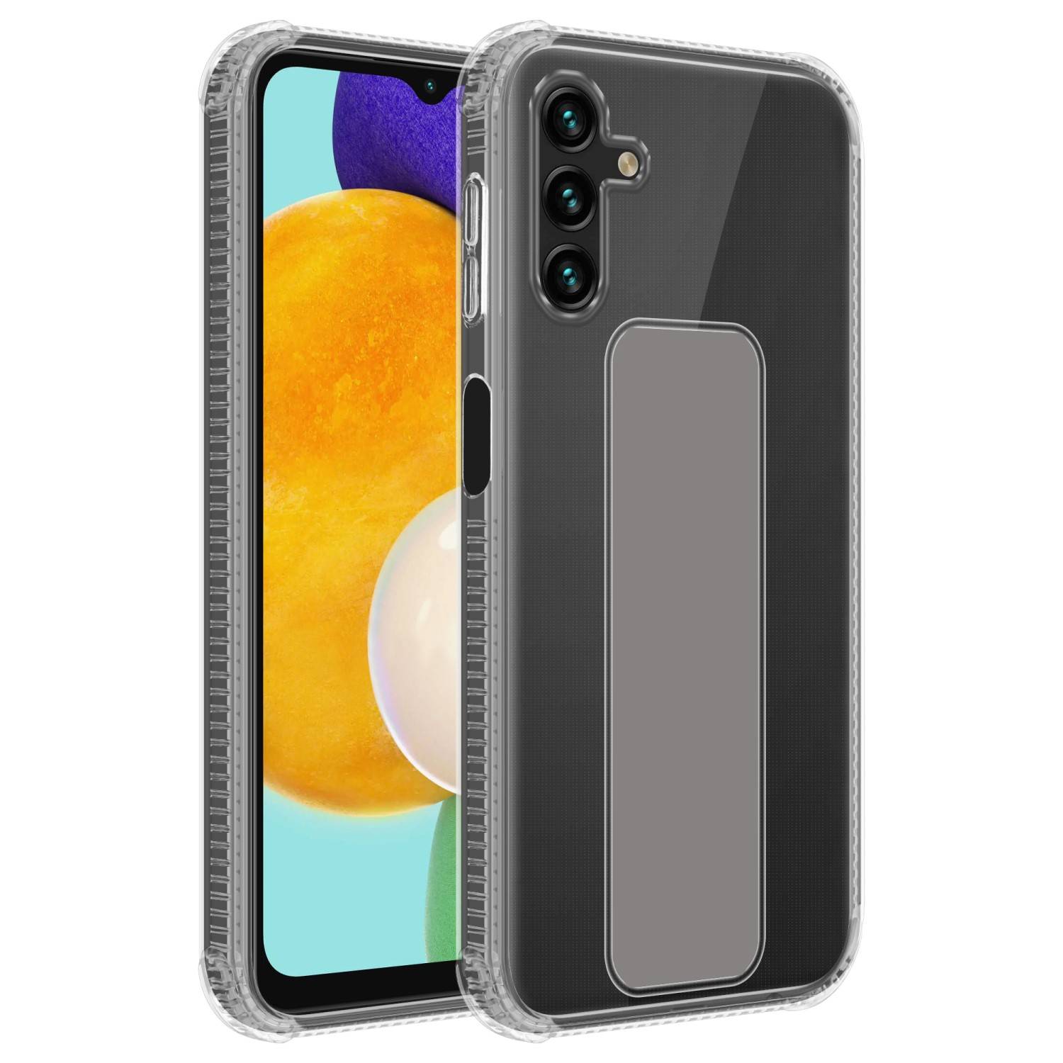 Cadorabo Schutzhülle für Samsung Galaxy A13 5G Hülle in Grau Etui TPU Silikon Case Cover Standfunktion