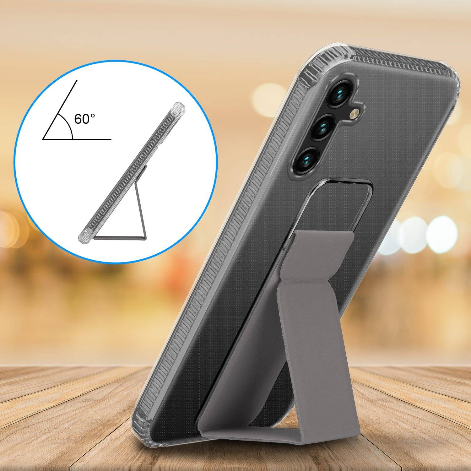 Cadorabo Schutzhülle für Samsung Galaxy A13 5G Hülle in Grau Etui TPU Silikon Case Cover Standfunktion
