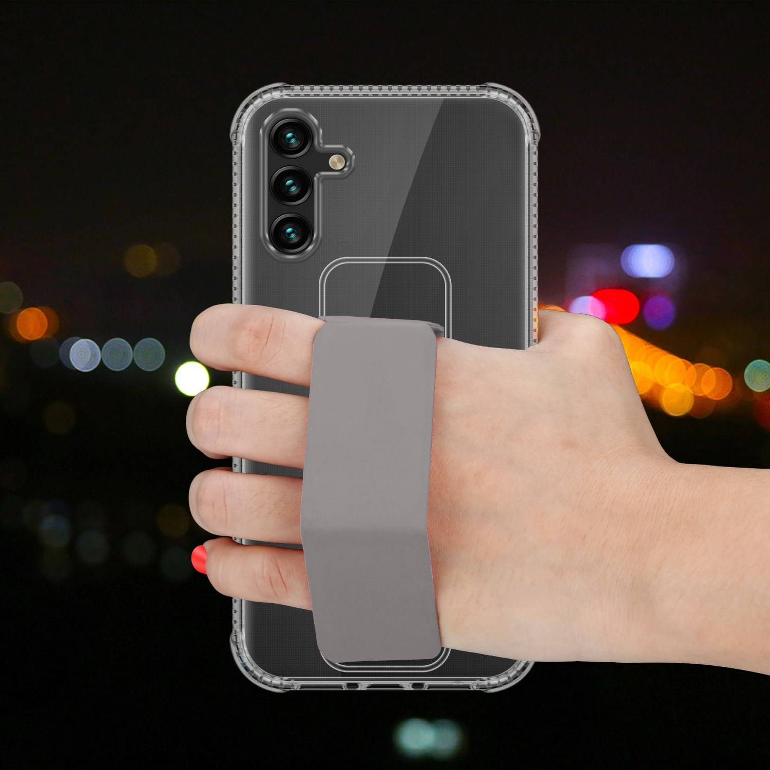 Cadorabo Schutzhülle für Samsung Galaxy A13 5G Hülle in Grau Etui TPU Silikon Case Cover Standfunktion