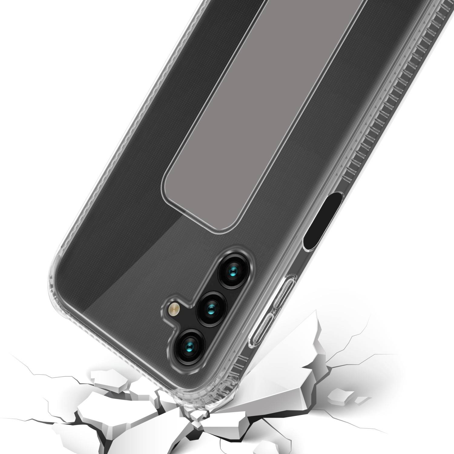 Cadorabo Schutzhülle für Samsung Galaxy A13 5G Hülle in Grau Etui TPU Silikon Case Cover Standfunktion