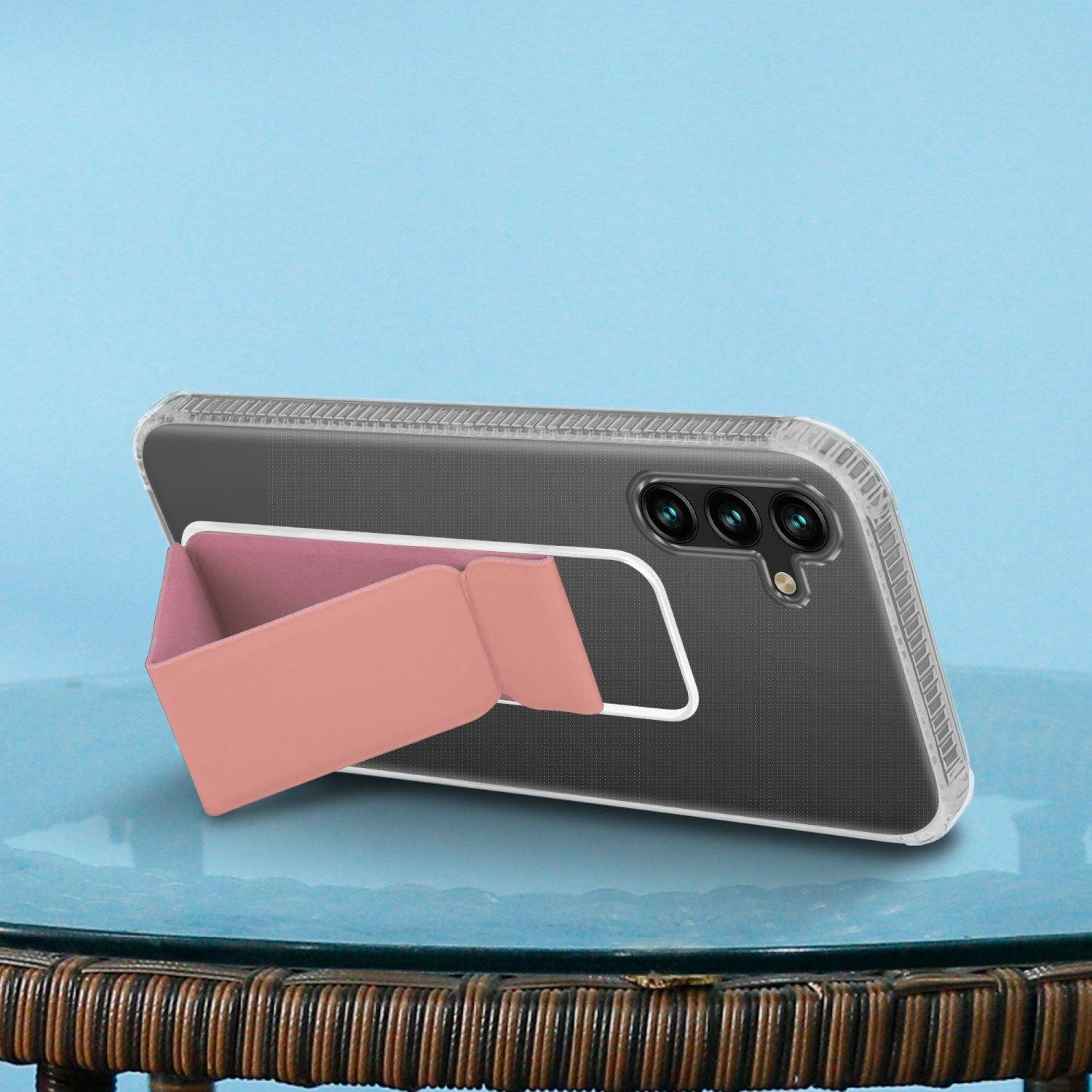 Cadorabo Schutzhülle für Samsung Galaxy A13 5G Hülle in Rosa Etui TPU Silikon Case Cover Standfunktion