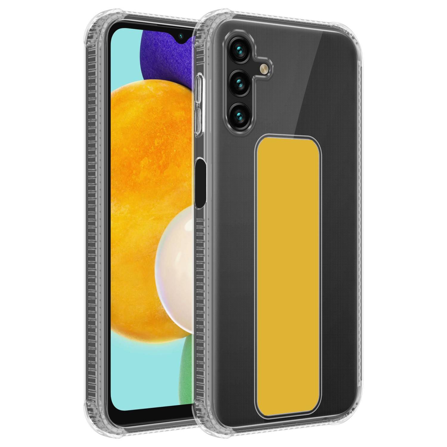 Cadorabo Schutzhülle für Samsung Galaxy A13 5G Hülle in Gelb Etui TPU Silikon Case Cover Standfunktion