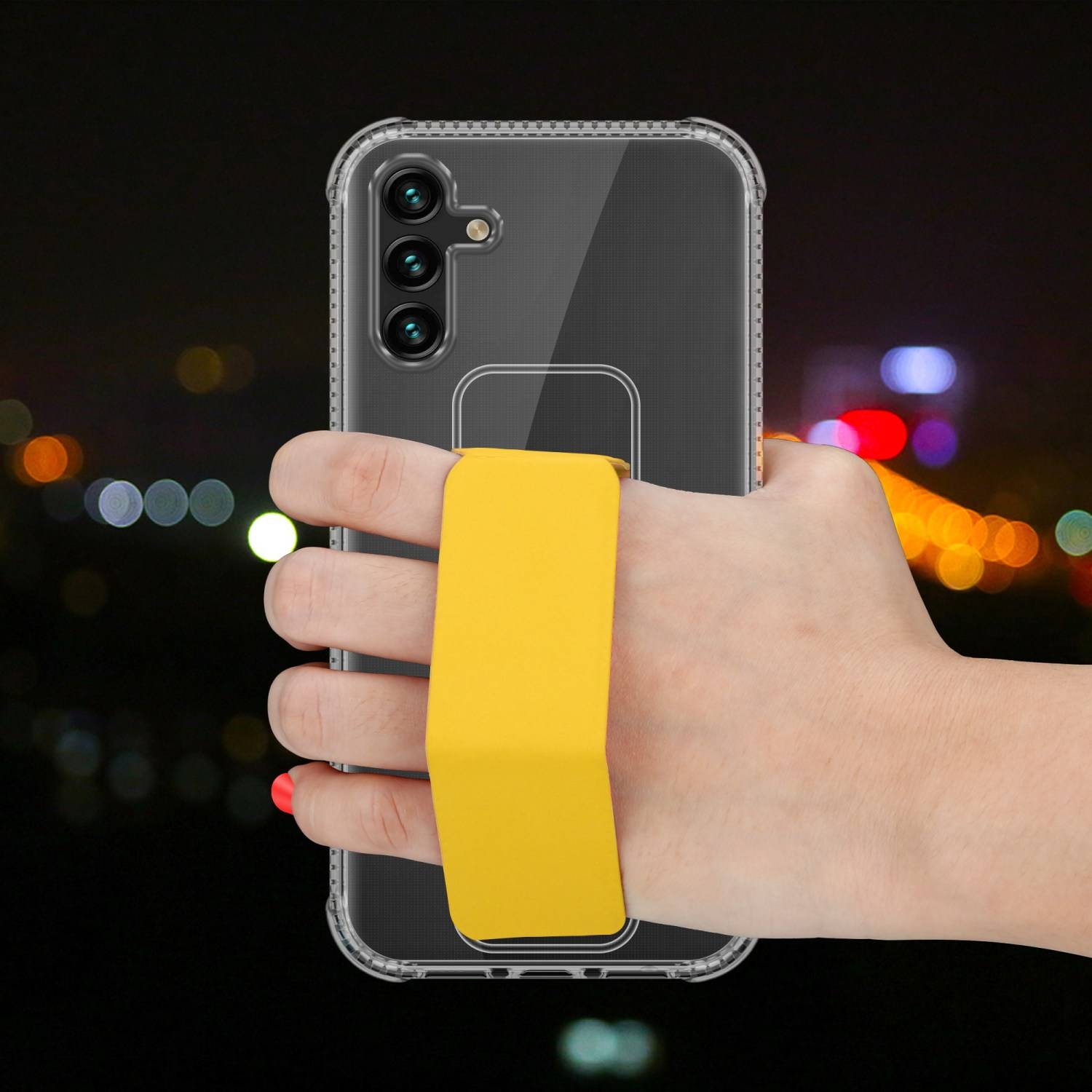 Cadorabo Schutzhülle für Samsung Galaxy A13 5G Hülle in Gelb Etui TPU Silikon Case Cover Standfunktion