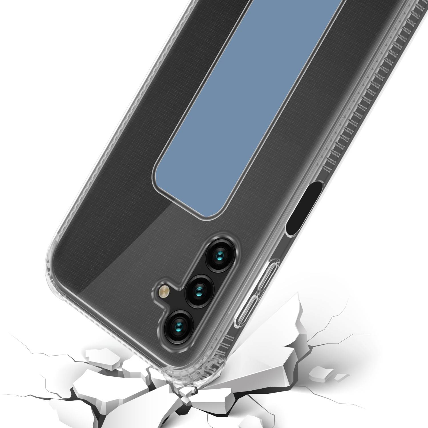 Cadorabo Schutzhülle für Samsung Galaxy A13 5G Hülle in Blau Etui TPU Silikon Case Cover Standfunktion