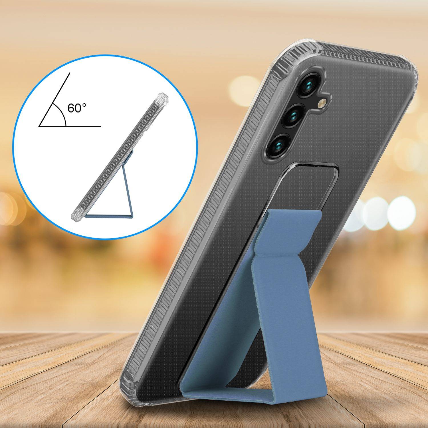 Cadorabo Schutzhülle für Samsung Galaxy A13 5G Hülle in Blau Etui TPU Silikon Case Cover Standfunktion