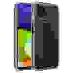 Cadorabo Schutzhülle für Samsung Galaxy A22 4G / M22 / M32 4G Hülle in Schwarz Etui TPU Silikon Case Cover Standfunktion