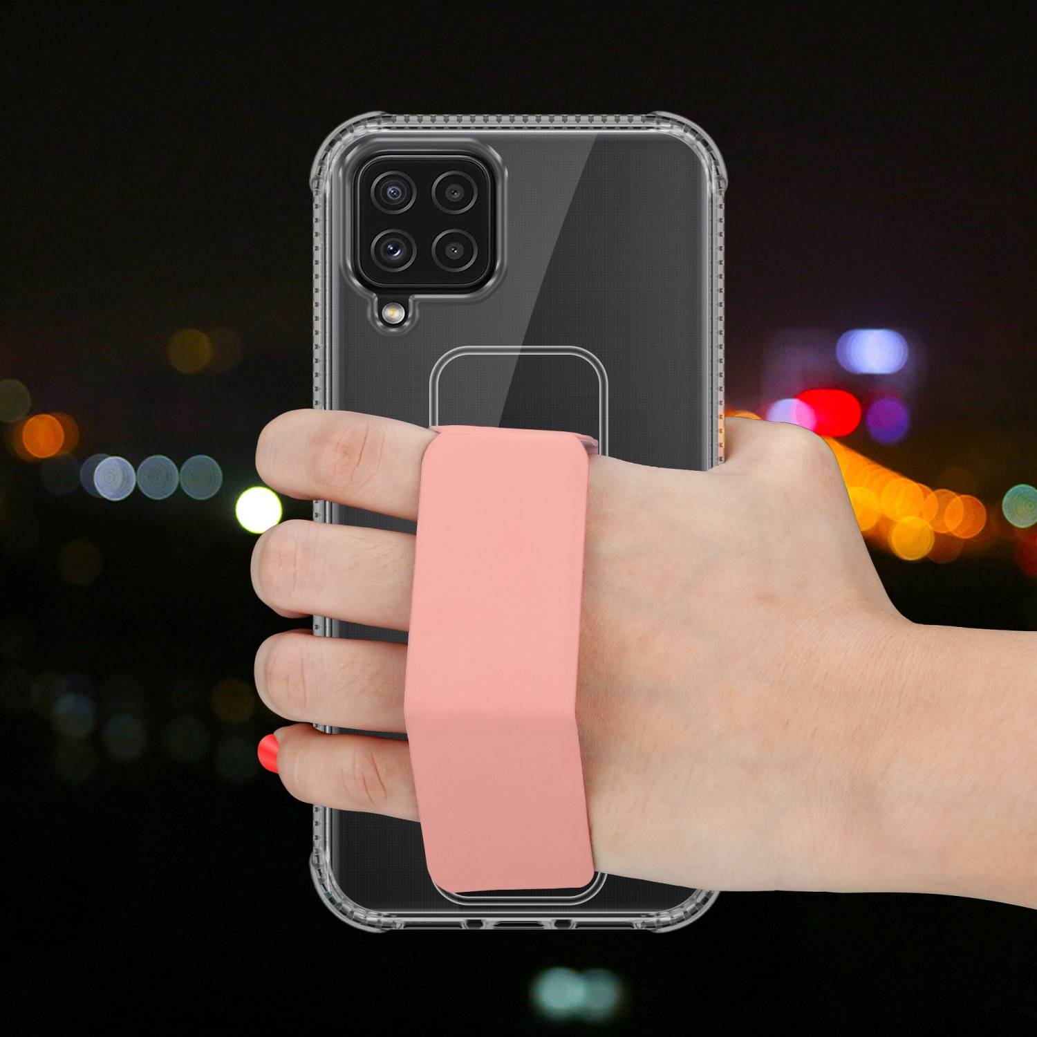 Cadorabo Schutzhülle für Samsung Galaxy A22 4G / M22 / M32 4G Hülle in Rosa Etui TPU Silikon Case Cover Standfunktion