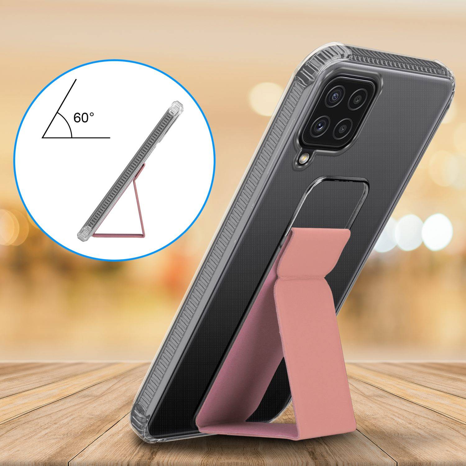 Cadorabo Schutzhülle für Samsung Galaxy A22 4G / M22 / M32 4G Hülle in Rosa Etui TPU Silikon Case Cover Standfunktion