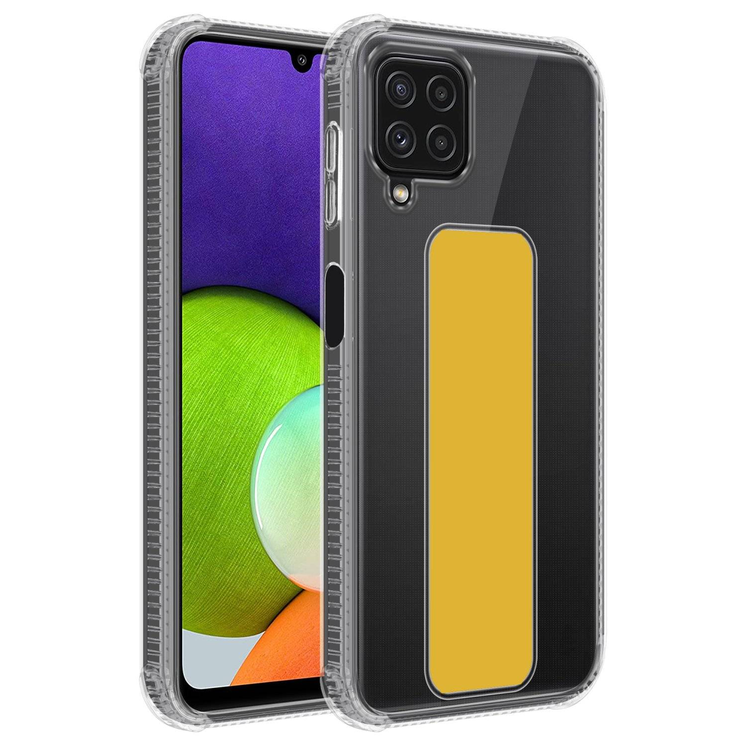Cadorabo Schutzhülle für Samsung Galaxy A22 4G / M22 / M32 4G Hülle in Gelb Etui TPU Silikon Case Cover Standfunktion