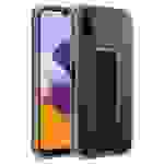 Cadorabo Schutzhülle für Samsung Galaxy A22 5G Hülle in Schwarz Etui TPU Silikon Case Cover Standfunktion