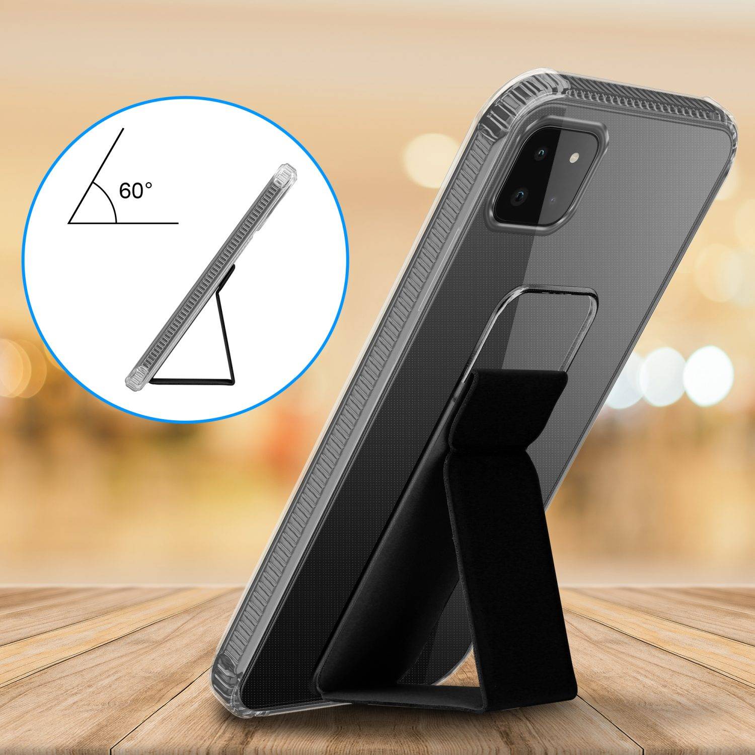 Cadorabo Schutzhülle für Samsung Galaxy A22 5G Hülle in Schwarz Etui TPU Silikon Case Cover Standfunktion