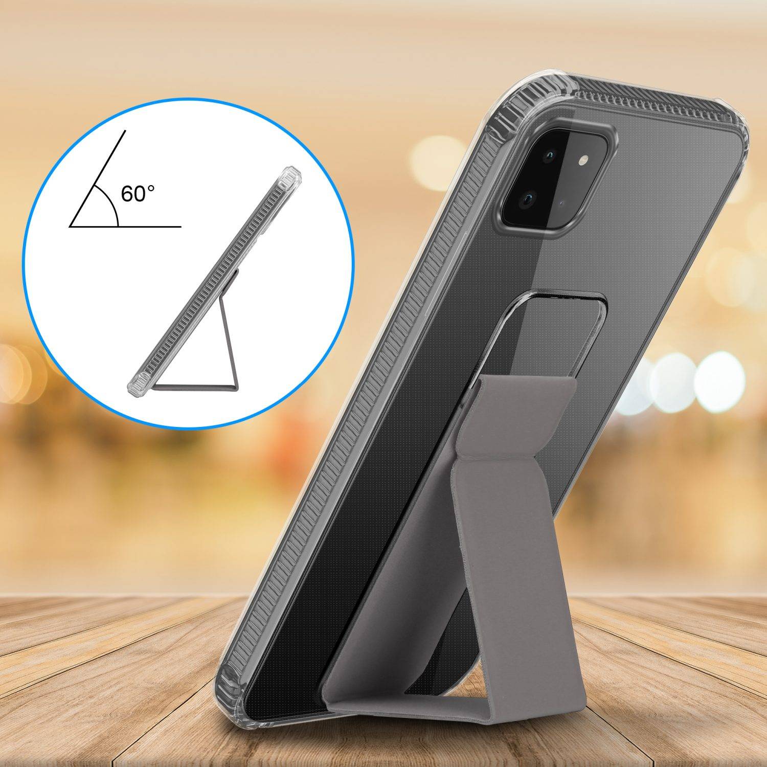 Cadorabo Schutzhülle für Samsung Galaxy A22 5G Hülle in Grau Etui TPU Silikon Case Cover Standfunktion