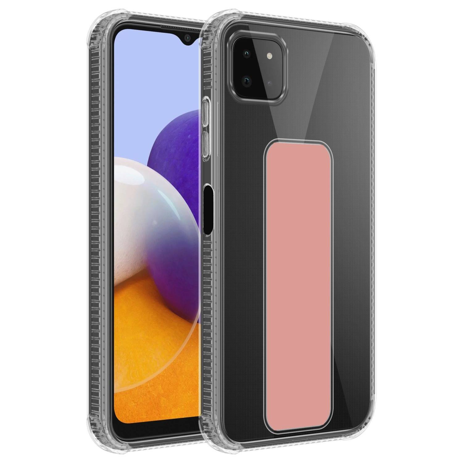 Cadorabo Schutzhülle für Samsung Galaxy A22 5G Hülle in Rosa Etui TPU Silikon Case Cover Standfunktion