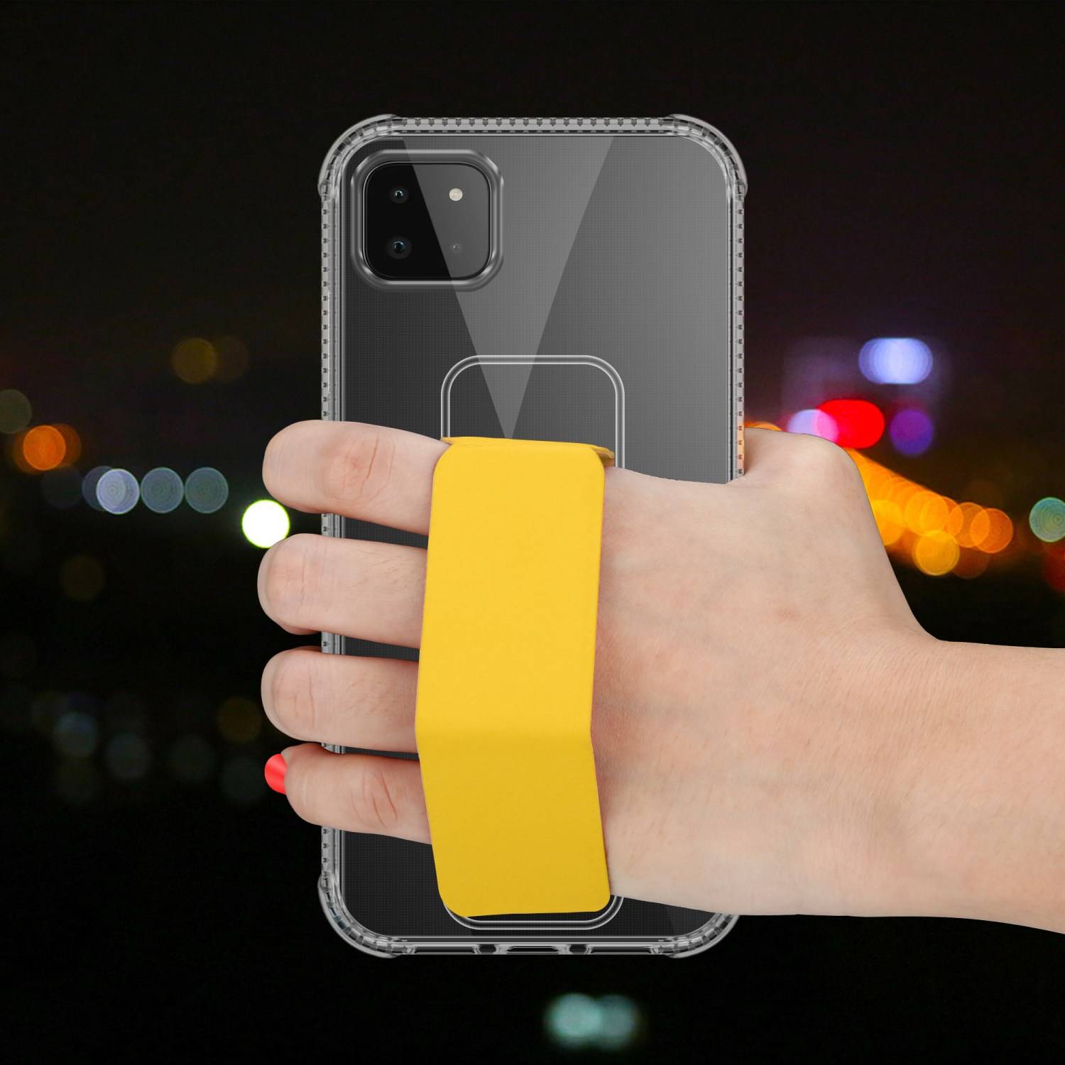 Cadorabo Schutzhülle für Samsung Galaxy A22 5G Hülle in Gelb Etui TPU Silikon Case Cover Standfunktion