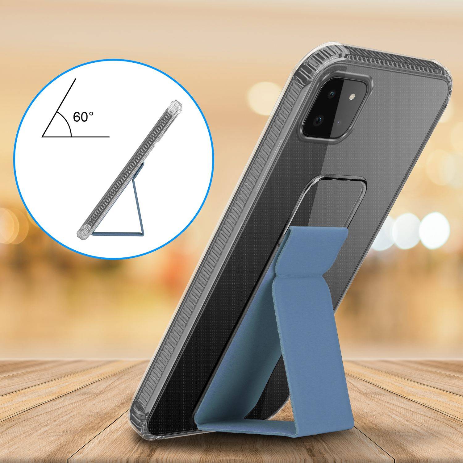 Cadorabo Schutzhülle für Samsung Galaxy A22 5G Hülle in Blau Etui TPU Silikon Case Cover Standfunktion