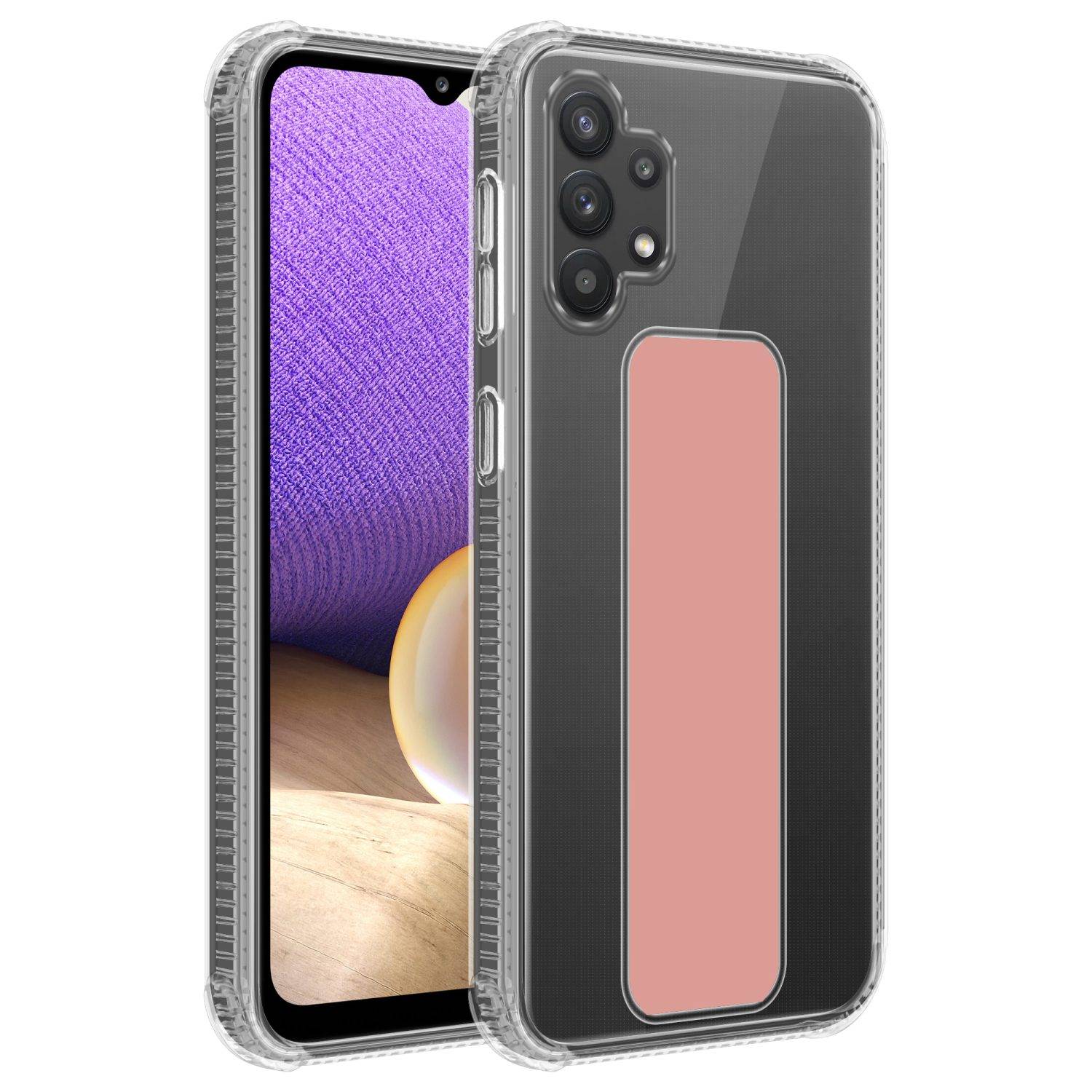 Cadorabo Schutzhülle für Samsung Galaxy A32 5G Hülle in Rosa Etui TPU Silikon Case Cover Standfunktion