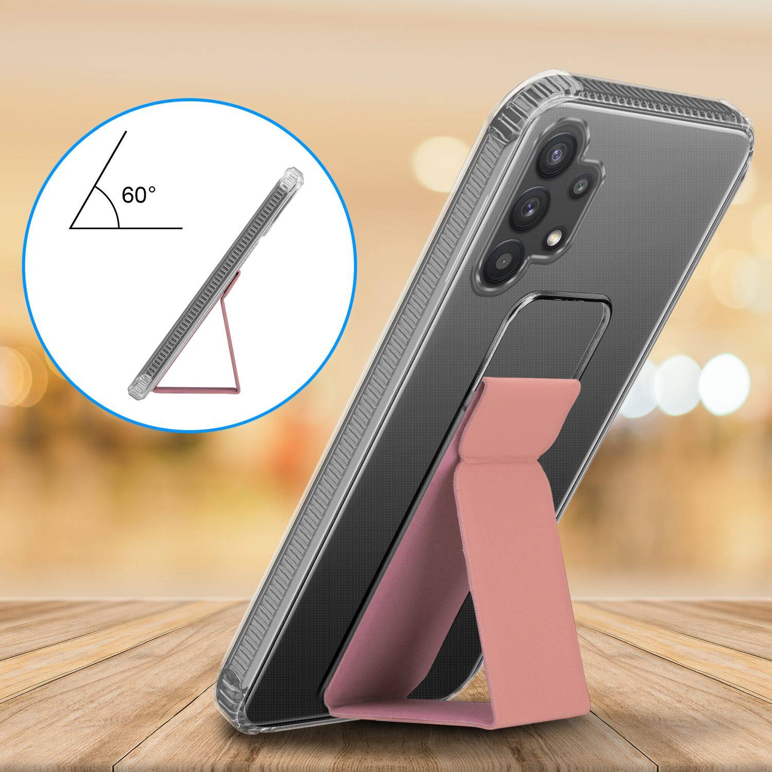 Cadorabo Schutzhülle für Samsung Galaxy A32 5G Hülle in Rosa Etui TPU Silikon Case Cover Standfunktion