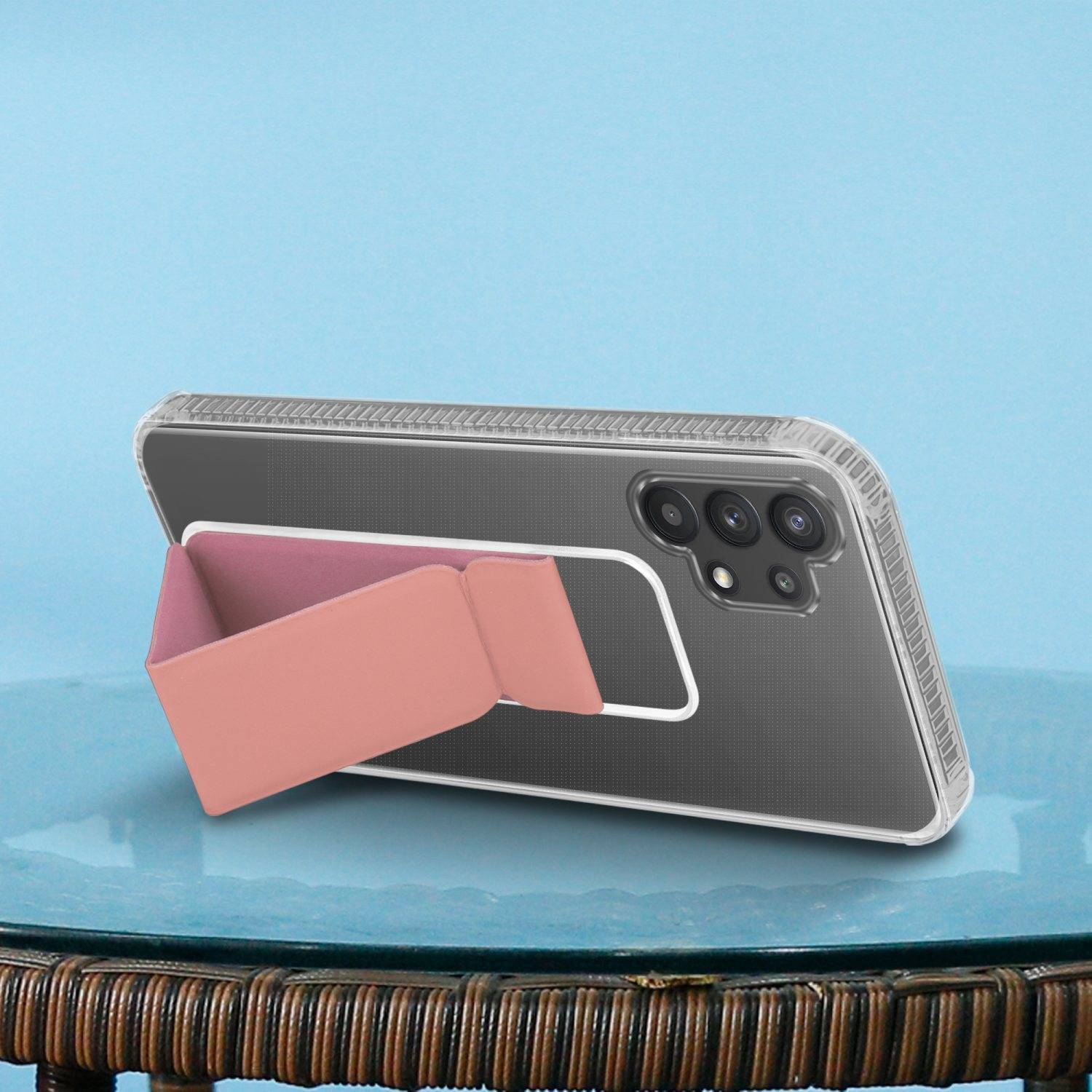 Cadorabo Schutzhülle für Samsung Galaxy A32 5G Hülle in Rosa Etui TPU Silikon Case Cover Standfunktion