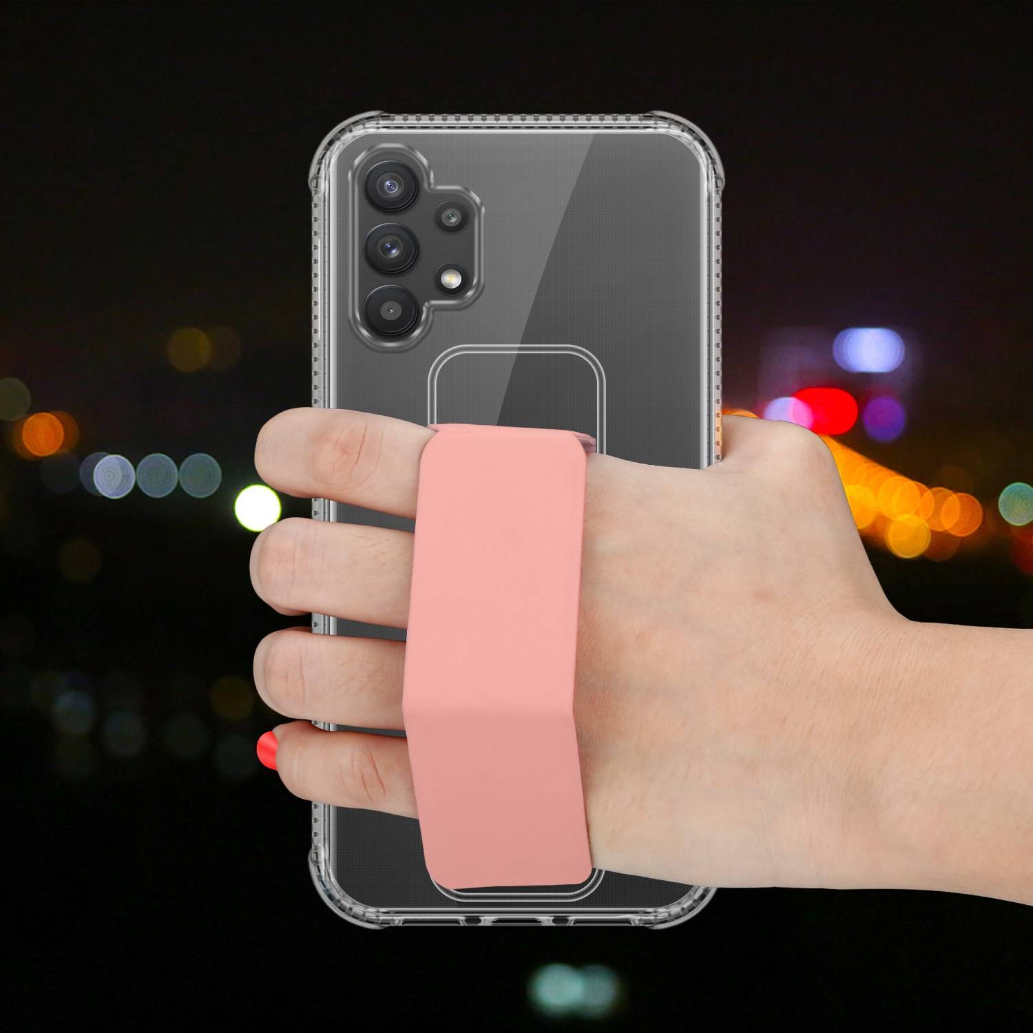 Cadorabo Schutzhülle für Samsung Galaxy A32 5G Hülle in Rosa Etui TPU Silikon Case Cover Standfunktion
