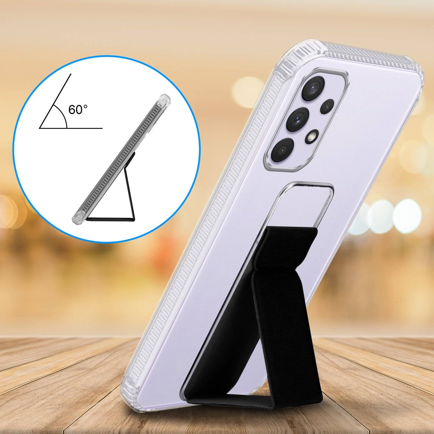 Cadorabo Schutzhülle für Samsung Galaxy A33 5G Hülle in Schwarz Etui TPU Silikon Case Cover Standfunktion