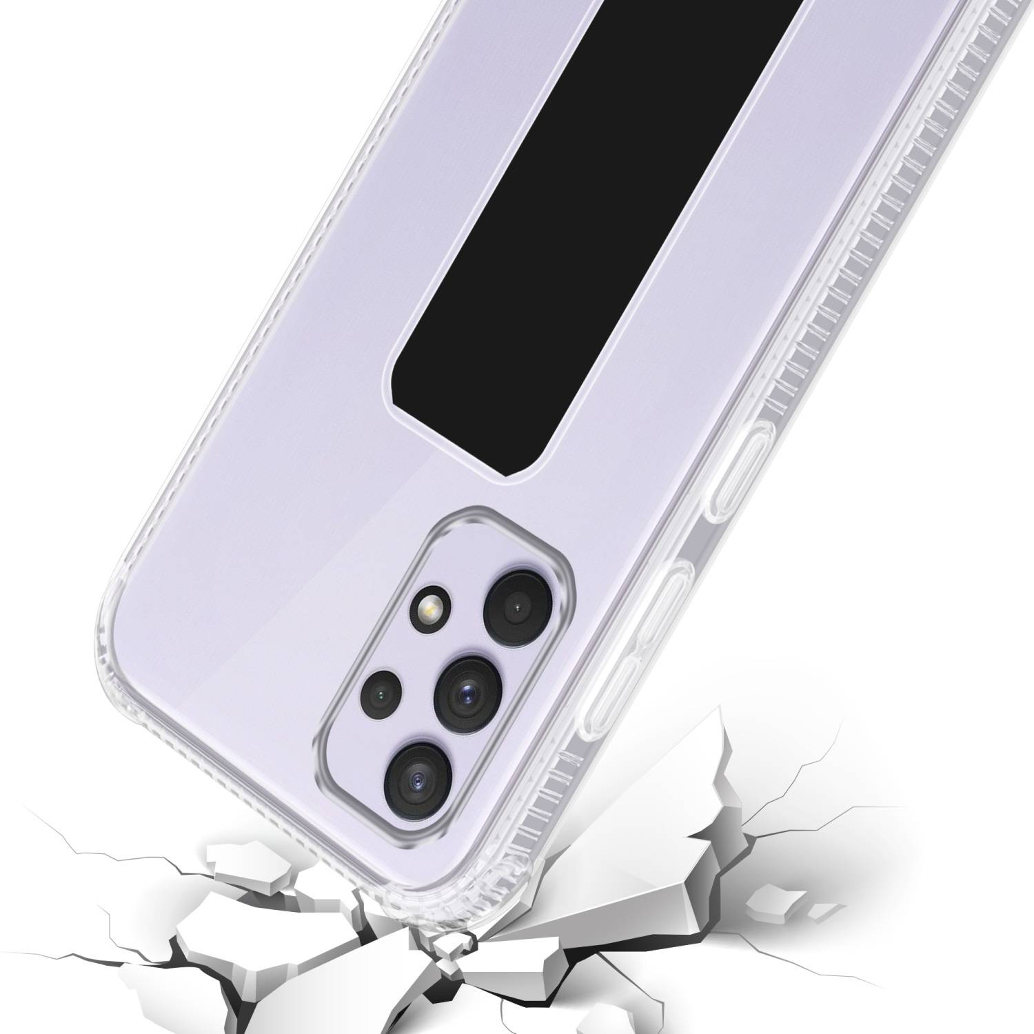 Cadorabo Schutzhülle für Samsung Galaxy A33 5G Hülle in Schwarz Etui TPU Silikon Case Cover Standfunktion