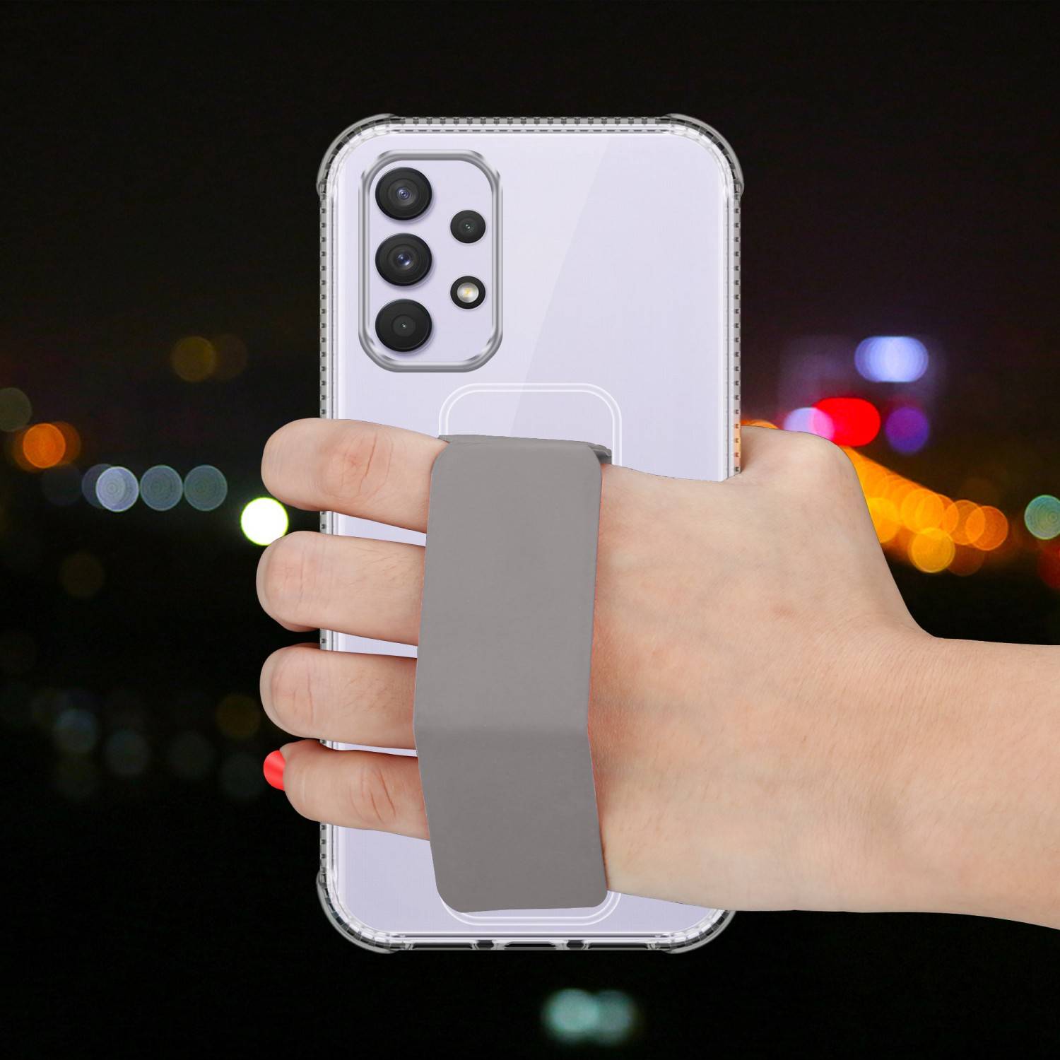 Cadorabo Schutzhülle für Samsung Galaxy A33 5G Hülle in Grau Etui TPU Silikon Case Cover Standfunktion