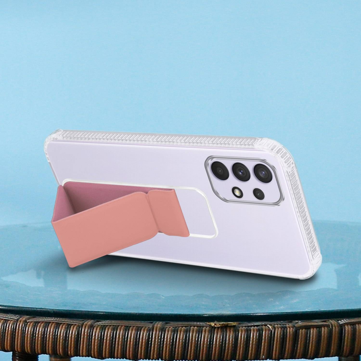 Cadorabo Schutzhülle für Samsung Galaxy A33 5G Hülle in Rosa Etui TPU Silikon Case Cover Standfunktion