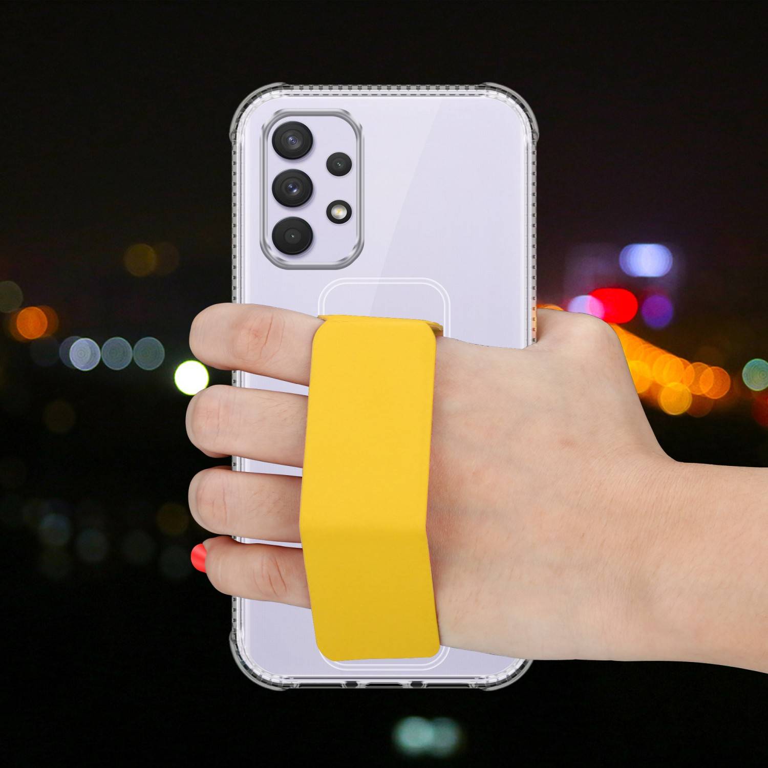 Cadorabo Schutzhülle für Samsung Galaxy A33 5G Hülle in Gelb Etui TPU Silikon Case Cover Standfunktion