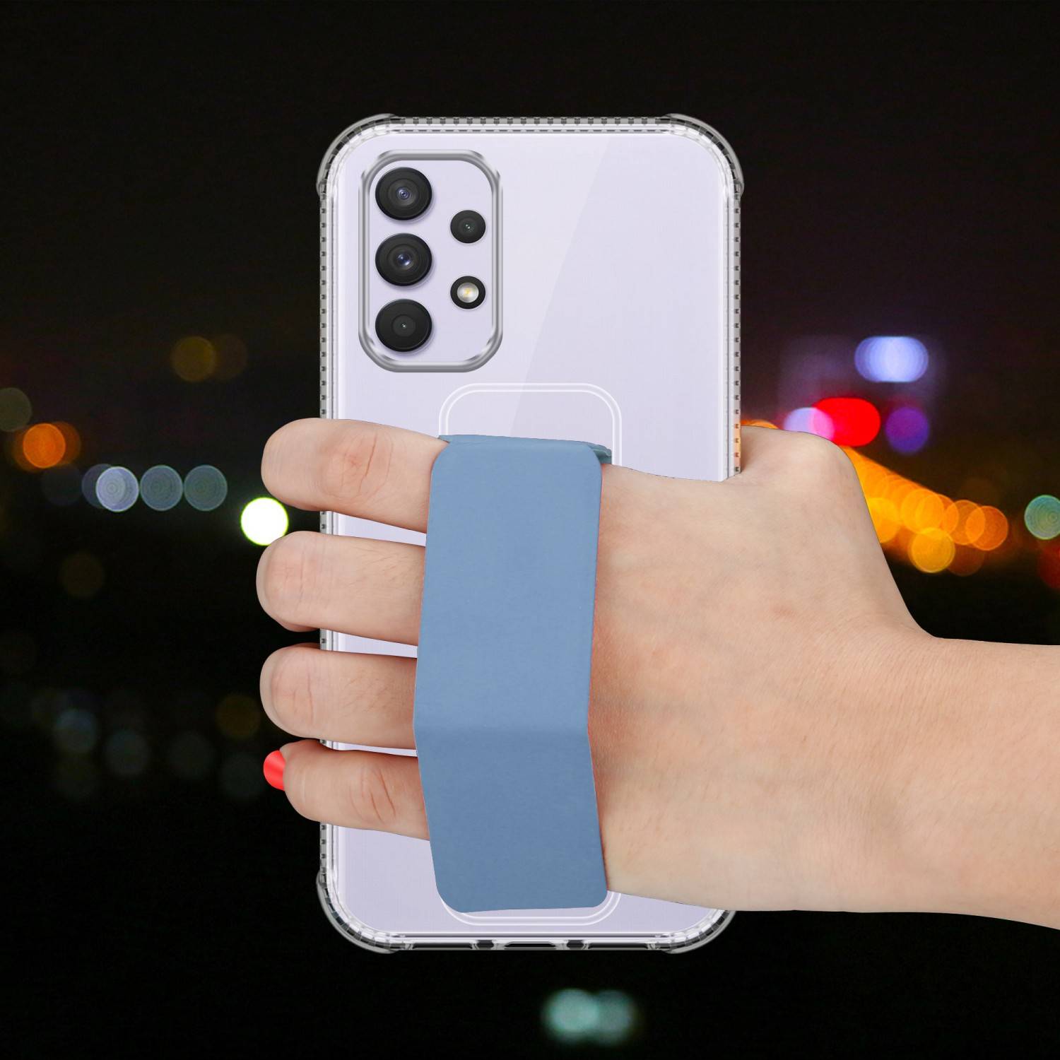 Cadorabo Schutzhülle für Samsung Galaxy A33 5G Hülle in Blau Etui TPU Silikon Case Cover Standfunktion