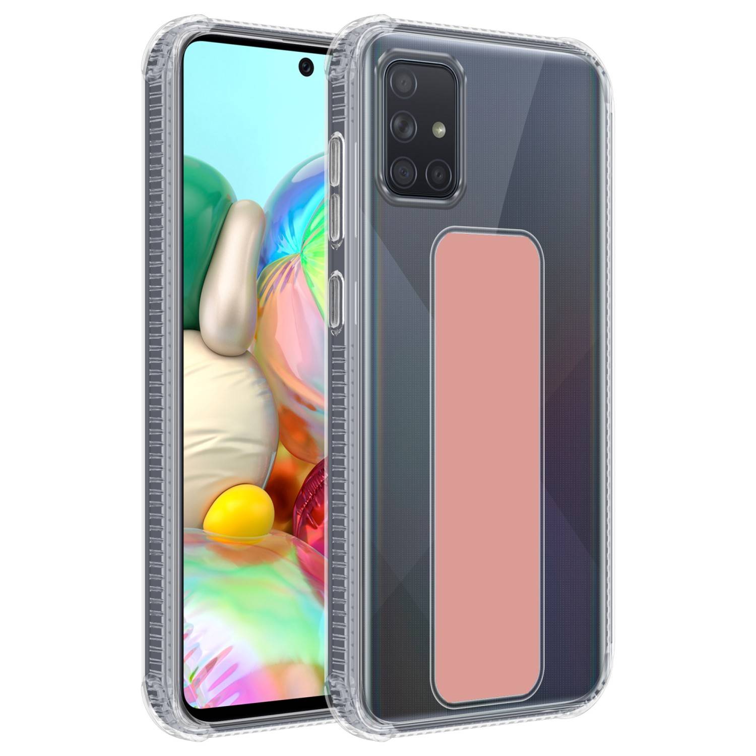 Cadorabo Schutzhülle für Samsung Galaxy A51 4G / M40s Hülle in Rosa Etui TPU Silikon Case Cover Standfunktion